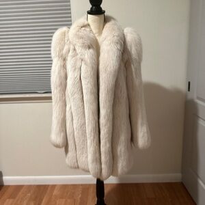 Chloe Cream Blush Fox Fur Coat